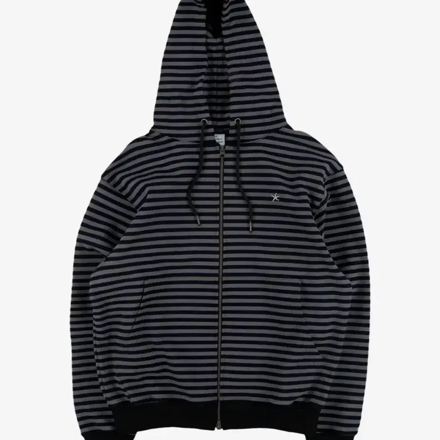 [BUNJANG] The Coldest Moment Stripe Hooded Zip-up Hoodie / 더콜디스트모먼트 후드집업