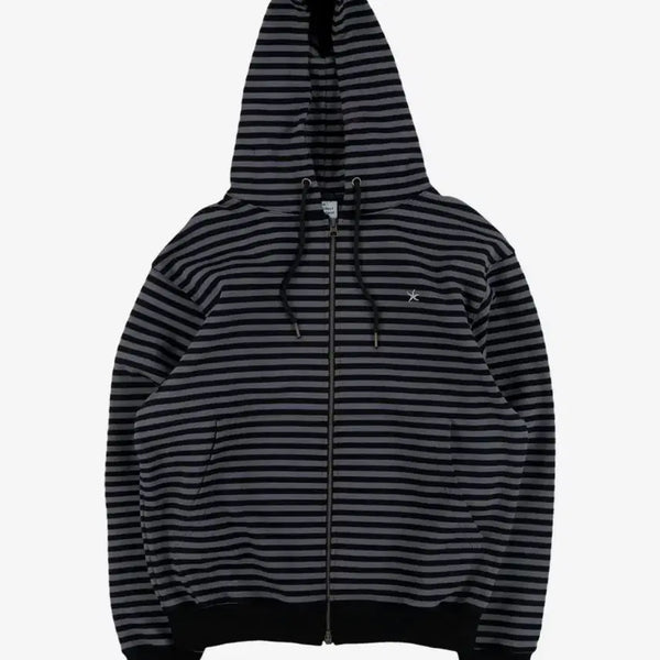 [BUNJANG] The Coldest Moment Stripe Hooded Zip-up Hoodie / 더콜디스트모먼트 후드집업