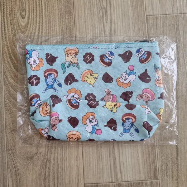 [BUNJANG] Pokemon Saffiano-Feel Pouch Sky Blue / 일본 포켓몬 파우치 하늘색