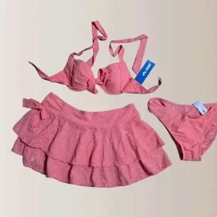 [BUNJANG] Arena 3-Piece Swimsuit Set Pink / 아레나 수영복 핑크 3피스 세트 /새상품