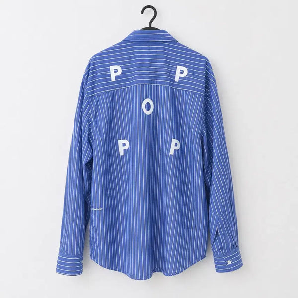 [BUNJANG] POP TRADING COMPANY Striped Shirt L / 팝트레이딩컴퍼니 L 스트라이프 셔츠