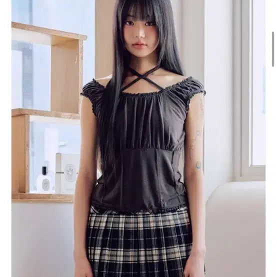 [BUNJANG] Zeroplanet Callie Lace Shirring Top Blouse / 제로플래닛 칼리 레이스 셔링 탑 블라우스