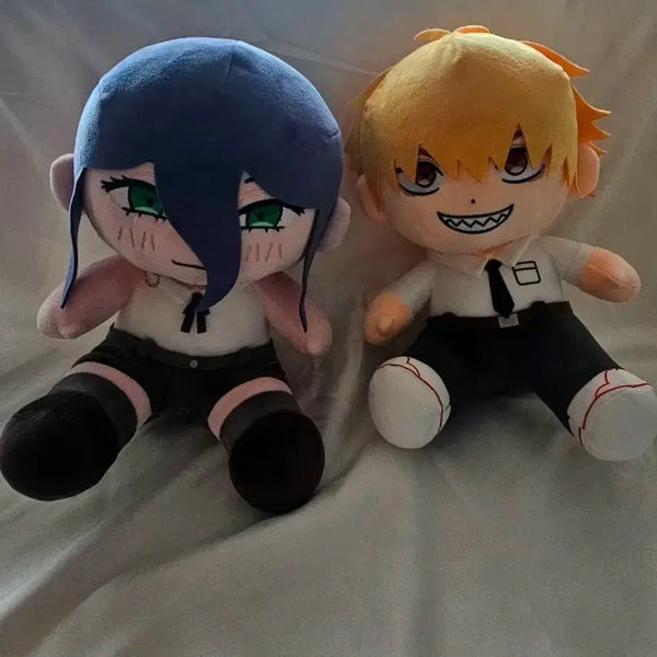 [BUNJANG] Chainsaw Man Denji & Reze Plush Set / [택부착 신상품]체인소맨 덴지 레제 인형 2종 세트