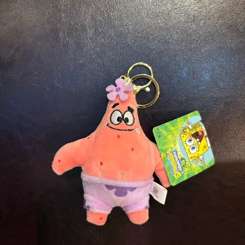 [BUNJANG] SpongeBob Patrick Star Plush Keychain / (미사용) 스폰지밥 파트릭 뚱이 인형 키링