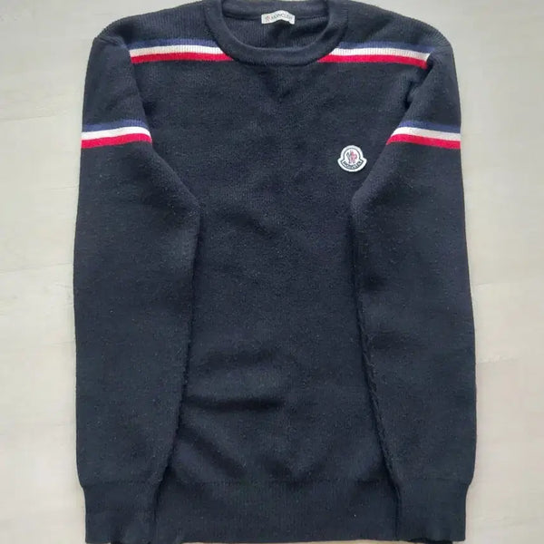 [BUNJANG] Moncler Logo Patch Navy Knit / 몽클레어  패치 라인 네이비니트 (마지막가격 내림
