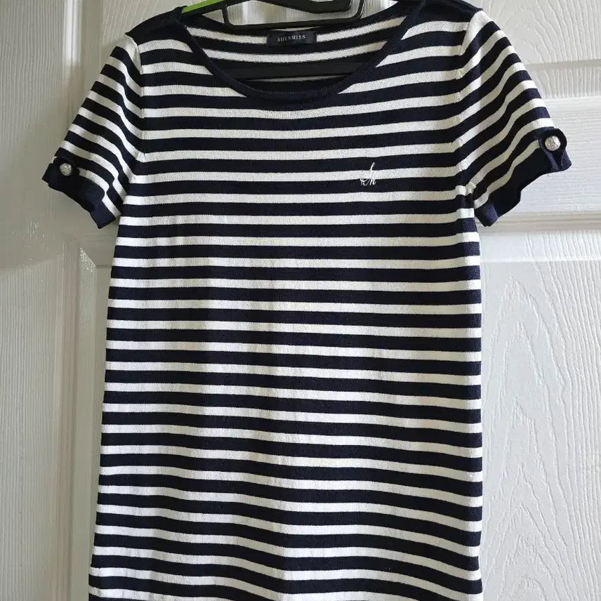 [BUNJANG] She's Miss Striped Knit T-Shirt / 쉬즈미스 스트라이프 니트 티셔츠