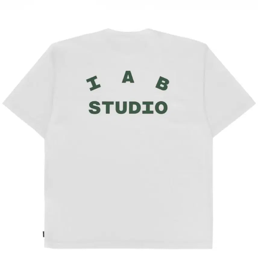 [BUNJANG] IAB STUDIO Short Sleeve T-Shirt White Deep Green 2XL / 아이앱 스튜디오 티셔츠 화이트 딥 그린 2XL