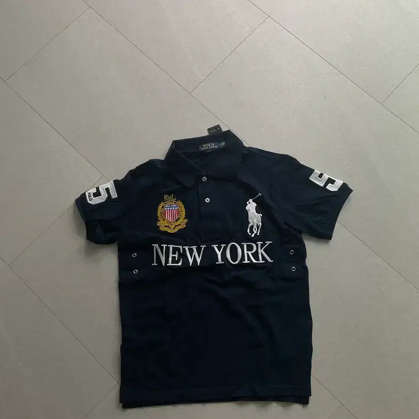 [BUNJANG] Polo Ralph Lauren Big Pony New York Slim Fit T-Shirt S / 폴로 빅포니 뉴욕 슬림핏 반팔 카라티 S