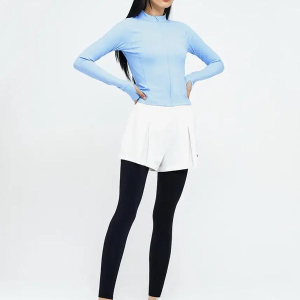 [BUNJANG] Barrel Women's Essential Crop Zip-Up Rash Guard / 배럴 우먼 에센셜 크롭 집업 래쉬가드