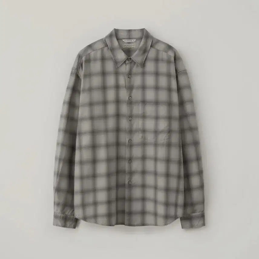 [BUNJANG] Blank Room Checkered Shirt Haze Gray Size 1 / 블랭크룸 체크셔츠 Haze gray 1사이즈