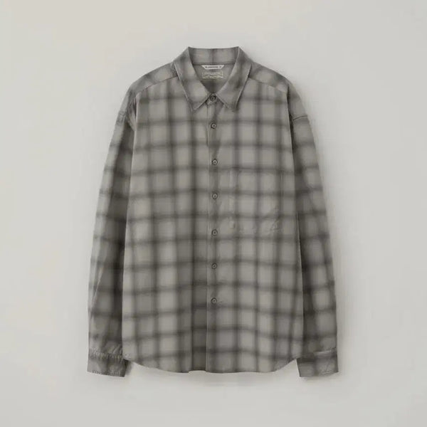 [BUNJANG] Blank Room Checkered Shirt Haze Gray Size 1 / 블랭크룸 체크셔츠 Haze gray 1사이즈