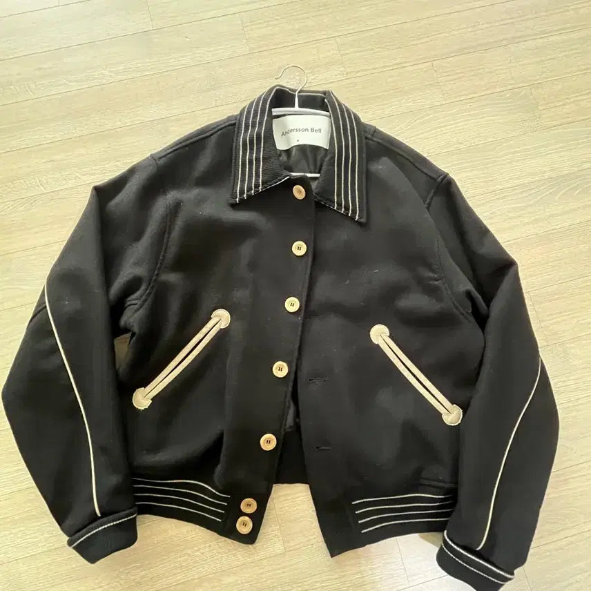 [BUNJANG] Andersson Bell Varsity Jacket Black / 앤더슨벨 바시티 자켓