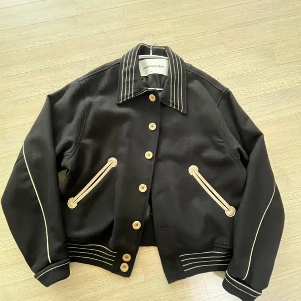 [BUNJANG] Andersson Bell Varsity Jacket Black / 앤더슨벨 바시티 자켓