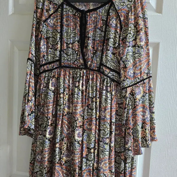 [BUNJANG] American Eagle Paisley Pattern Midi Dress / 아메리칸 이글 페이즐리 패턴 원피스