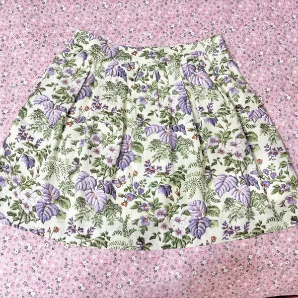 [BUNJANG] K-EEKS Floral Print Flare Skirt / 키이스ㅡ 꽃무늬 플레어 마스커트 55~66