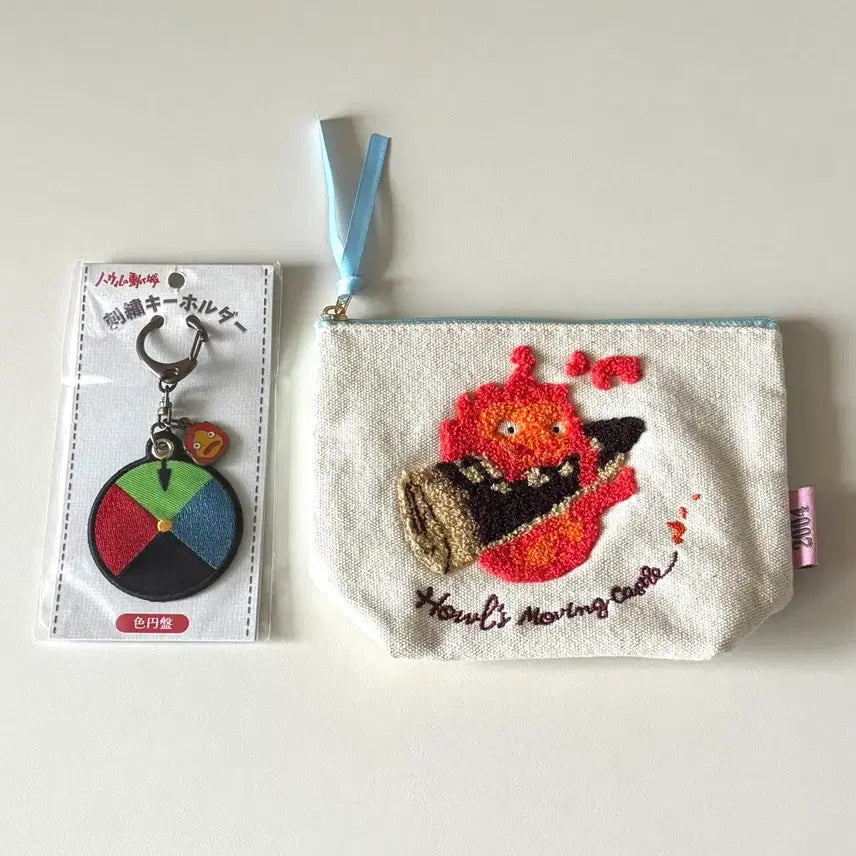 [BUNJANG] Howl's Moving Castle Embroidered Strap, Pouch Set / 하울의 움직이는 성 - 자수 스트랩, 파우치