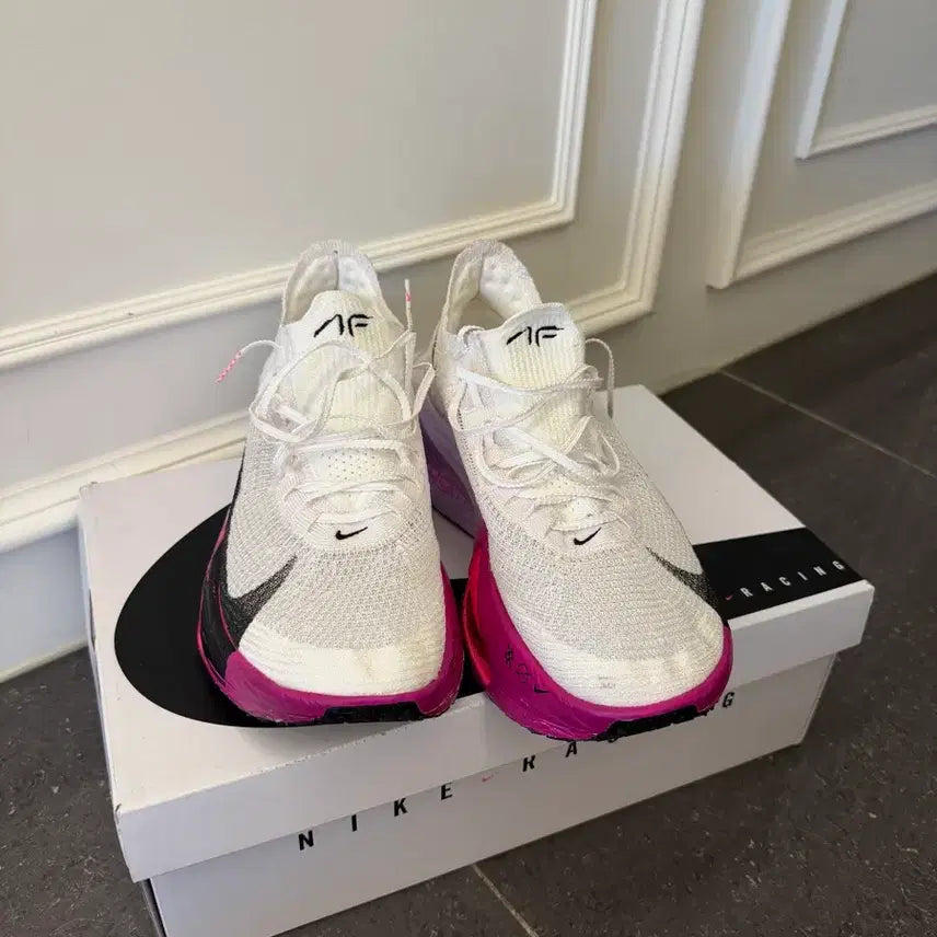 [BUNJANG] Nike Alphafly 3 White/Purple Running Shoes (Size 305) / 나이키 알파플라이3 화이트퍼플 305