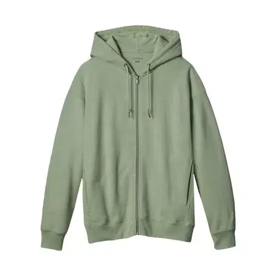 [BUNJANG] Uniqlo x JW Anderson Sweat Oversized Full Zip Parka Green / 유니클로 x JW 앤더슨 스웨트 오버사이즈 풀집 파카 그린
