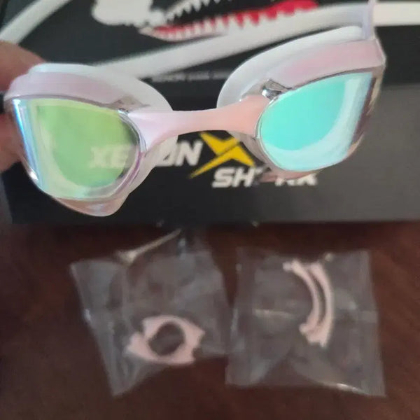 [BUNJANG] Zennon Shark Swimming Goggles Pink Strawberry Milk Color / 제논 샤크 수경 핑크 딸기우유색깔 수영수경