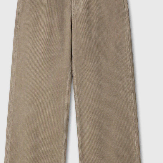 [BUNJANG] Washed Corduroy Wide-Leg Pants Beige / WASHED CORDUROY WIDE-LEG PANTS_ BEIGE 30