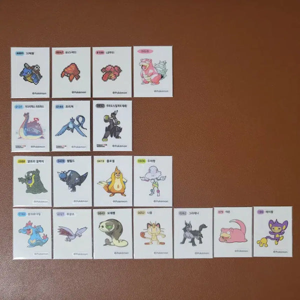 [BUNJANG] Pokemon Stickers (Pixel, Season 3, 4, 5) Individual Sale / 포켓몬 띠부씰 (픽셀, 시즌3,4,5..) 개별판매