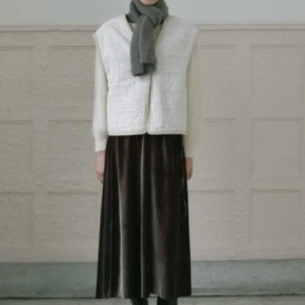 [BUNJANG] VIA PLAIN Velvet Skirt / 비아플레인 벨벳 스커트