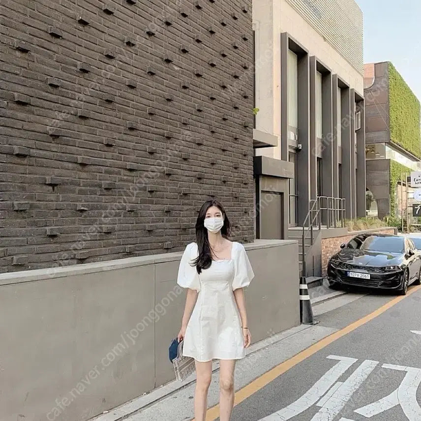 [BUNJANG] Lapla Puff Dress White Size S / 라플라 lapla 퍼프 원피스 화이트 S사이즈 (배송비포함가)