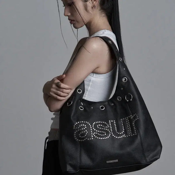 [BUNJANG] As You Are Crash Eyelet Shoulder Bag Black / 애즈유아 크래시 아일렛 숄더백 블랙