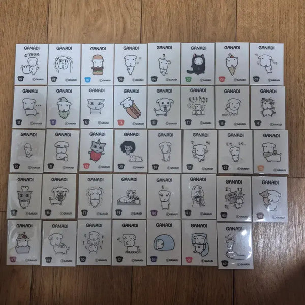[BUNJANG] Ganady Ttiboo Seal Stickers Bundle Set (39 pcs) / 가나디 띠부씰 스티커 일괄 39장