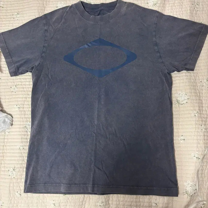[BUNJANG] Mischief Rhombus Washed Basic T-Shirt Bleached Navy / 미스치프 롬버스 워시드 베이직 티셔츠 블리치드 네이비 M