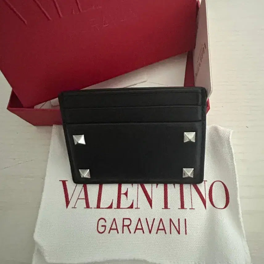 [BUNJANG] Valentino Garavani Rockstud Card Holder Black / 발렌티노 가라바니 락스터드 카드 지갑 블랙(급처!!)