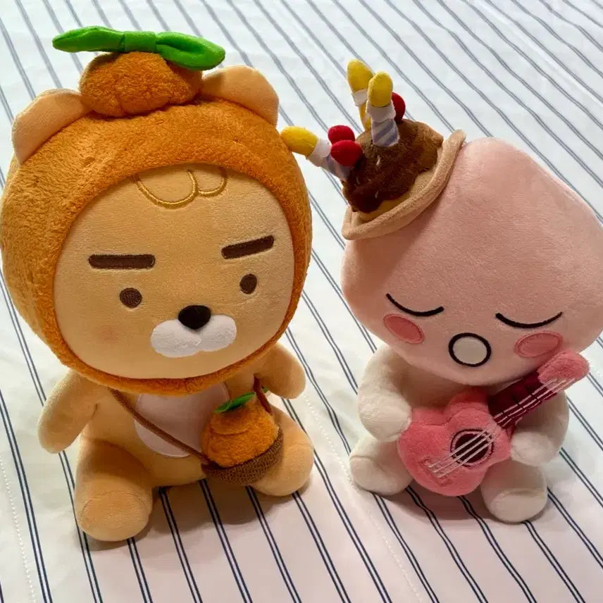 [BUNJANG] Kakao Friends Ryan & Apeach Plush Set / 카카오프렌즈 라이언 어피치 인형