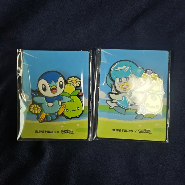 [BUNJANG] Olive Young Double Magnet Paengdori & Kkuwax Set / 올리브영 더블 마그넷 팽도리, 꾸왁스 세트