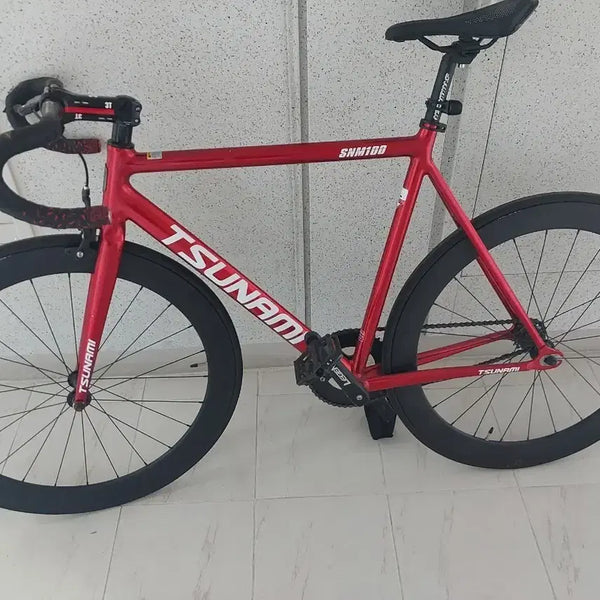 [BUNJANG] Tsunami Red Wine Fixed Gear Bicycle L Size / 쓰나미 레드와인
