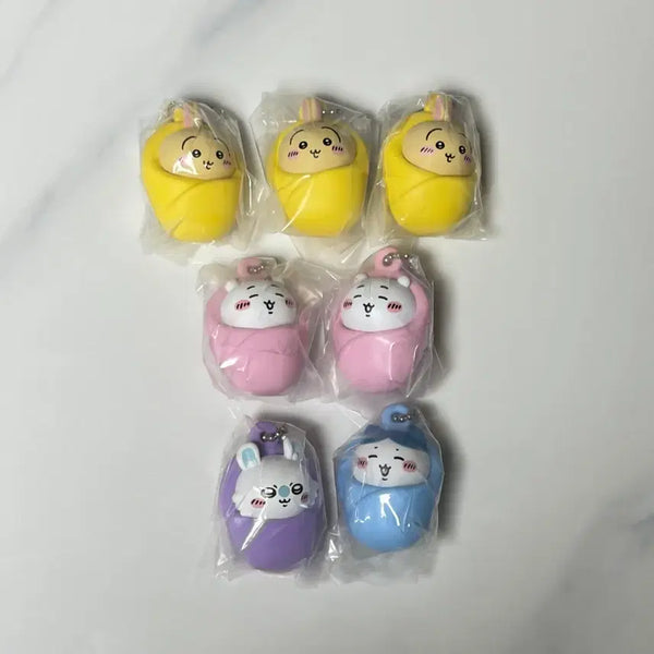 [BUNJANG] Chikawa Po-daki Gacha Keyring Set / 개당 치이카와 포대기 가챠 키링 세트