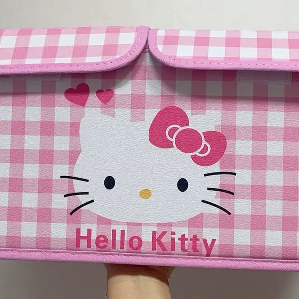 [BUNJANG] Hello Kitty Pink Check Large Storage Box / 할인) 헬로키티 핑크 체크 대형 수납함 빅사이즈