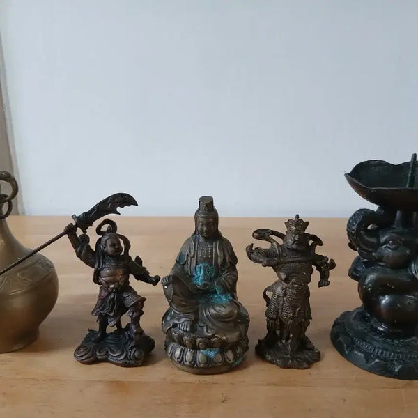 [BUNJANG] Antique Decorative Accessory Set with Elephant Candlestick / 동 제품