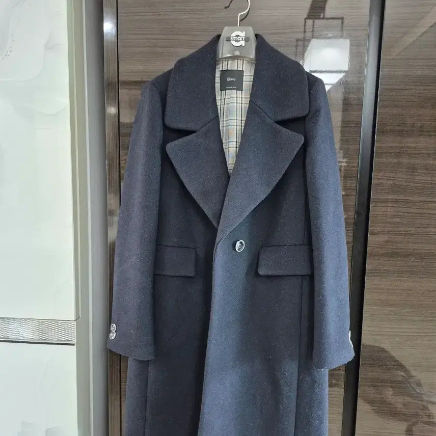 [BUNJANG] Roem Navy Wool Blend Coat Size 55 / 로엠코트55 네이비색상