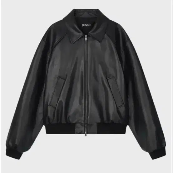 [BUNJANG] JUNNE J40 Leather Jacket Black M / 준느 J40 레더 자켓 블랙 M