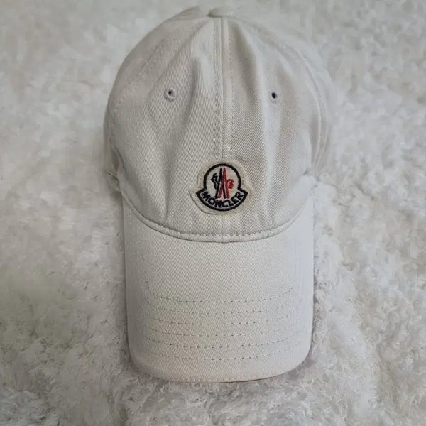 [BUNJANG] Moncler Genuine White Baseball Cap / 몽클레르 볼캡 화이트 정품