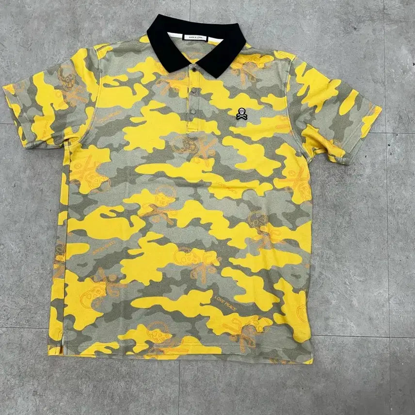 [BUNJANG] Mark & Lona Camouflage Pattern Men's Golf Short-Sleeve Polo Shirt XL / (정품) 마크앤로나 mark&lona 매장 정품 카모플라쥬 남성 골프 반팔 카라티XL새제품