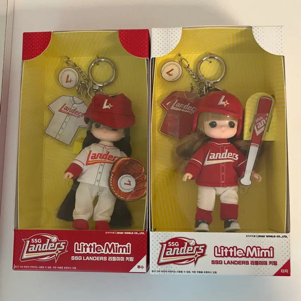 [BUNJANG] SSG Landers Little Mimi Baseball Doll Keyring Set / SSG 랜더스 리틀미미 야구 인형 키링 세트