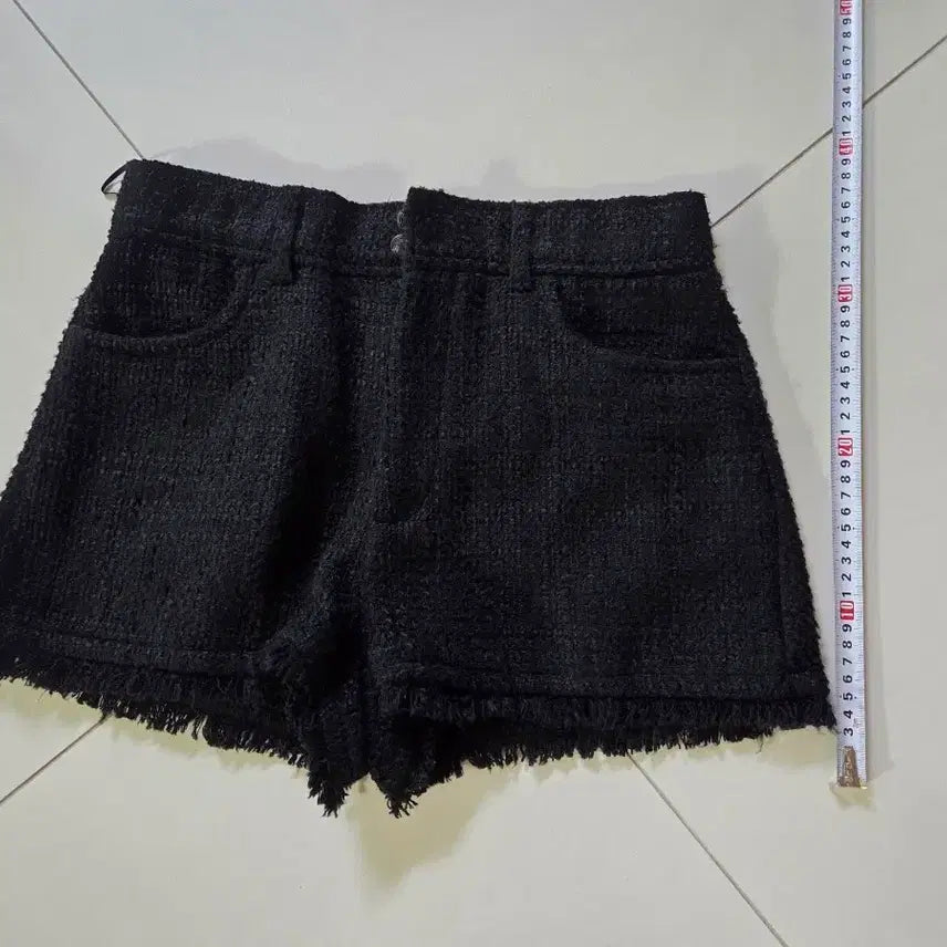 [BUNJANG] Zara Tweed Short Pants Black / 자라 트위드 숏팬츠 블랙