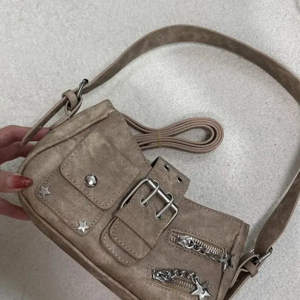 [BUNJANG] Y2K Style Brown Star Shoulder Bag / 새상품)Y2K 브라운 스타 숄더백