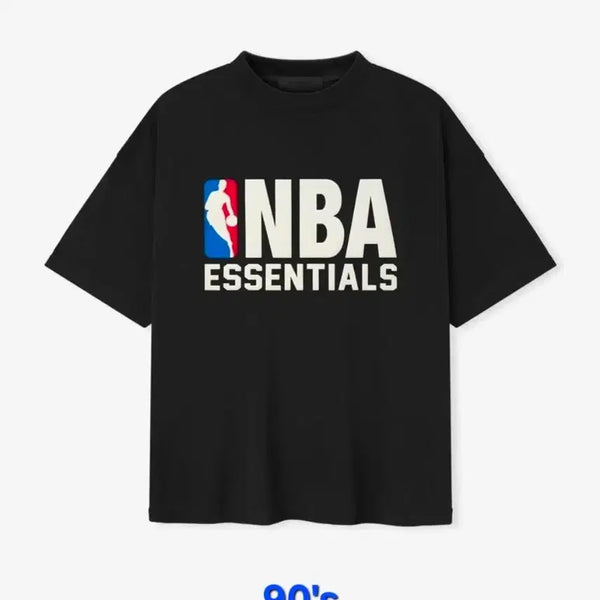[BUNJANG] Fear of God Essentials NBA 90s Vintage Black T-Shirt / L정품)피오갓 에센셜 NBA 90S 반팔 티셔츠 빈티지 블랙