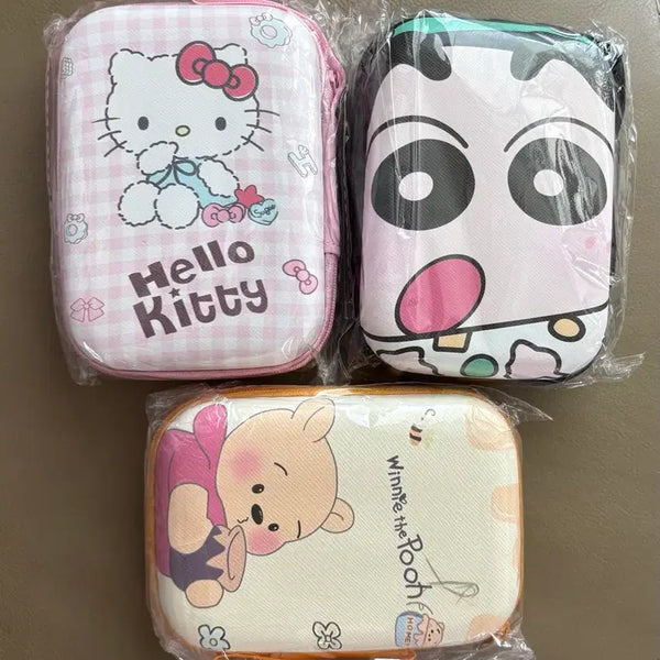 [BUNJANG] Hello Kitty, Shin Chan, Winnie the Pooh Pouches (Unused) / (미사용 10x14) 헬로키티 짱구 푸우 파우치
