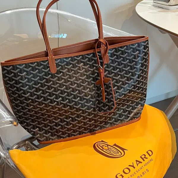 [BUNJANG] Medium Shopper Bag Brown Combo / 쇼퍼백,브라운 콤비