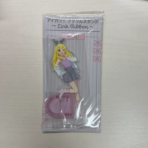 [BUNJANG] Aikatsu! Link Ribbon Acrylic Stand Ichigo (Sealed) / 아이카츠 링크 리본 아크릴 스탠드 이치고 미개봉 판매