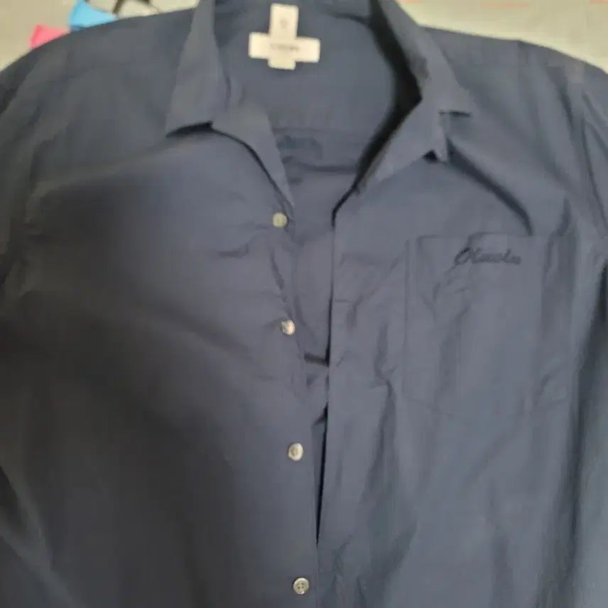 [BUNJANG] TI FOR MEN Navy Short Sleeve Shirt / 티 아이 포 맨 반팔 네이비 셔츠