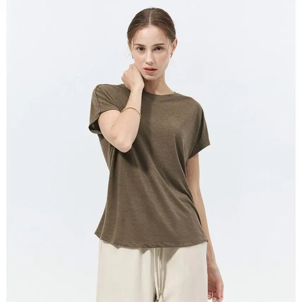 [BUNJANG] Georges Rech White Linen Dolman T-Shirt (Size 66) / 화이트 린넨 돌먼티셔츠66